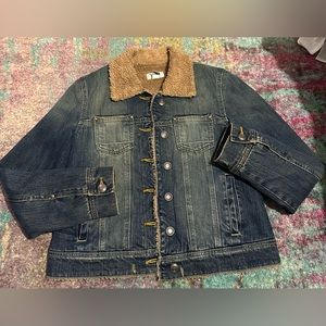 Old Navy fur lined denim jacket